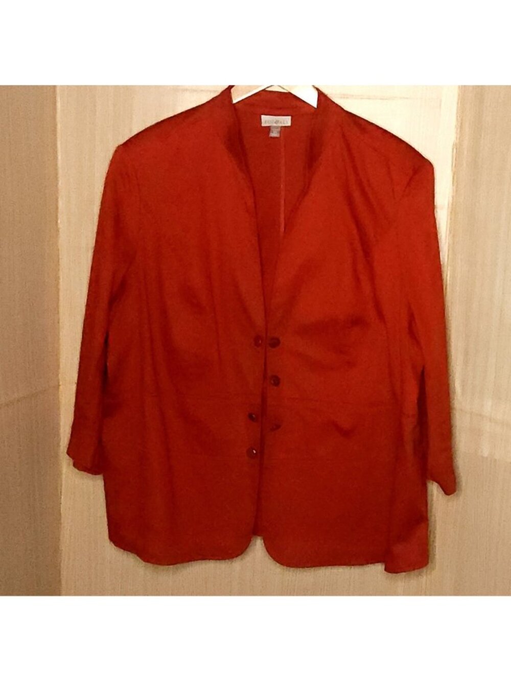 Roz & Ali Womens Plus Burnt Orange Lightweight Blazer 2X